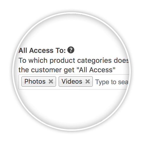 All Access to a specific category