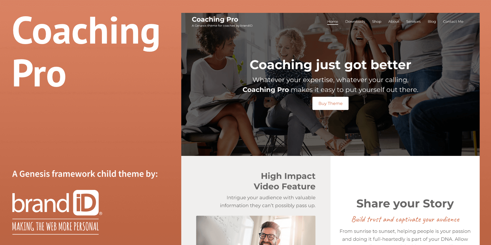 Screenshot: Coaching Pro Easy Digital Downloads (EDD) theme by brandiD