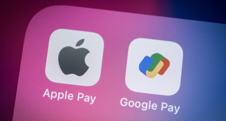 Screenshot: Apple Pay and Google Pay app icons