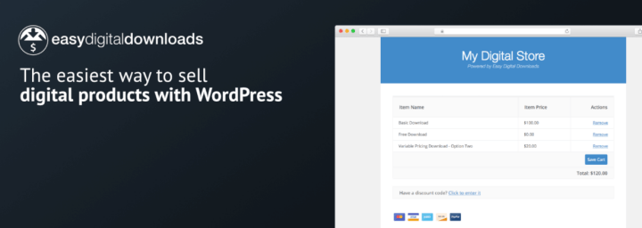 Easy Digital Downloads, one of the best WordPress invoice plugins.