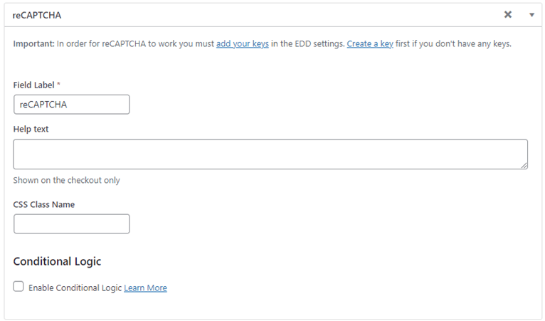 Adding reCAPTCHA for a secure checkout WordPress form.
