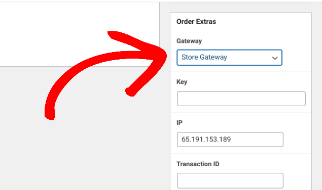 Selecting a gateway for a manual eCommerce orders.