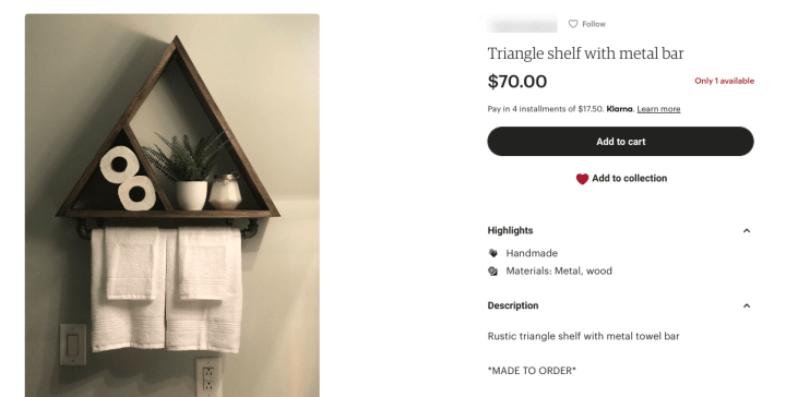 A preview of an Etsy product listing.