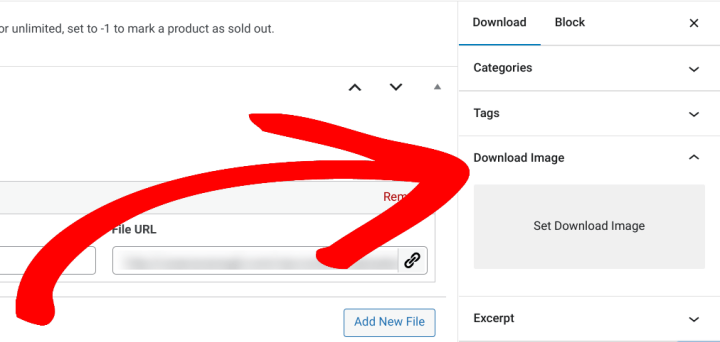 The place to add a download image in EDD.