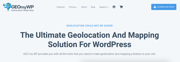 The GeoMyWP WordPress plugin website.