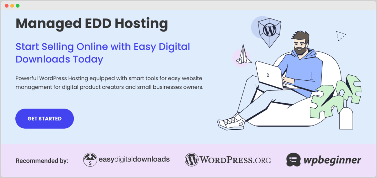 SiteGround Managed EDD hosting available to create a website in WordPress.