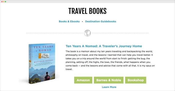 Travel ebooks and guides for sale.