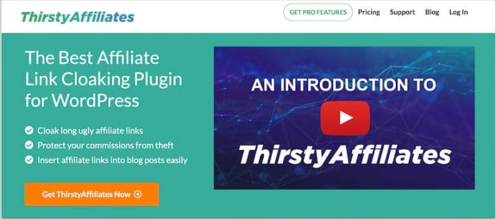 The ThirstyAffiliates WordPress plugin website