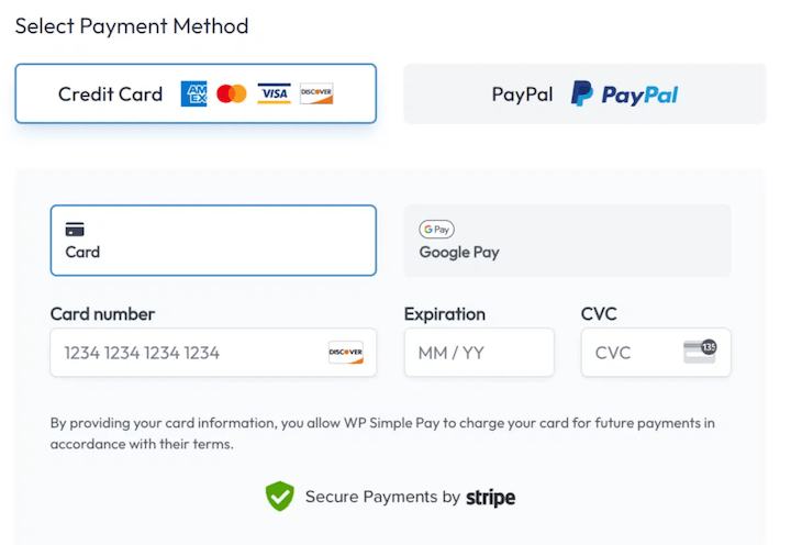 A checkout form with Stripe and verified partner badge.