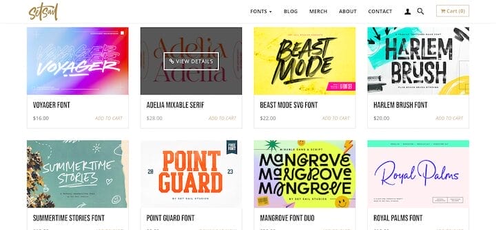 Set Sail Studios sells fonts with Easy Digital Downloads