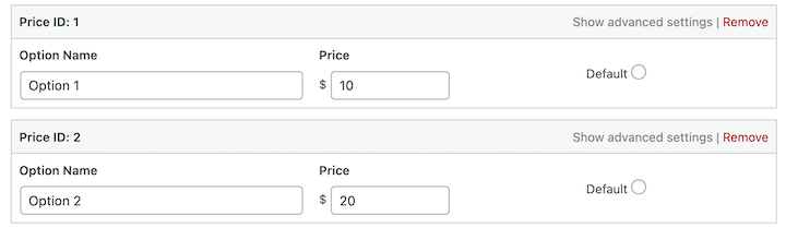 Adding variable pricing options to a digital product in WordPress